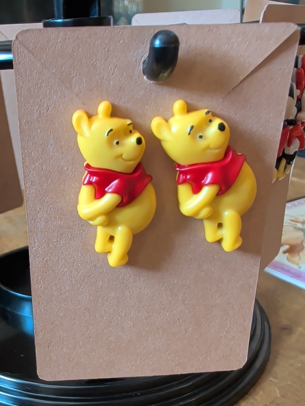 Disney Winnie the Pooh Yellow and Red Stud Earrings